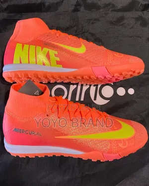 Nike Mercurial Superfly Turf Soccer Orange Green for Artificial Grass