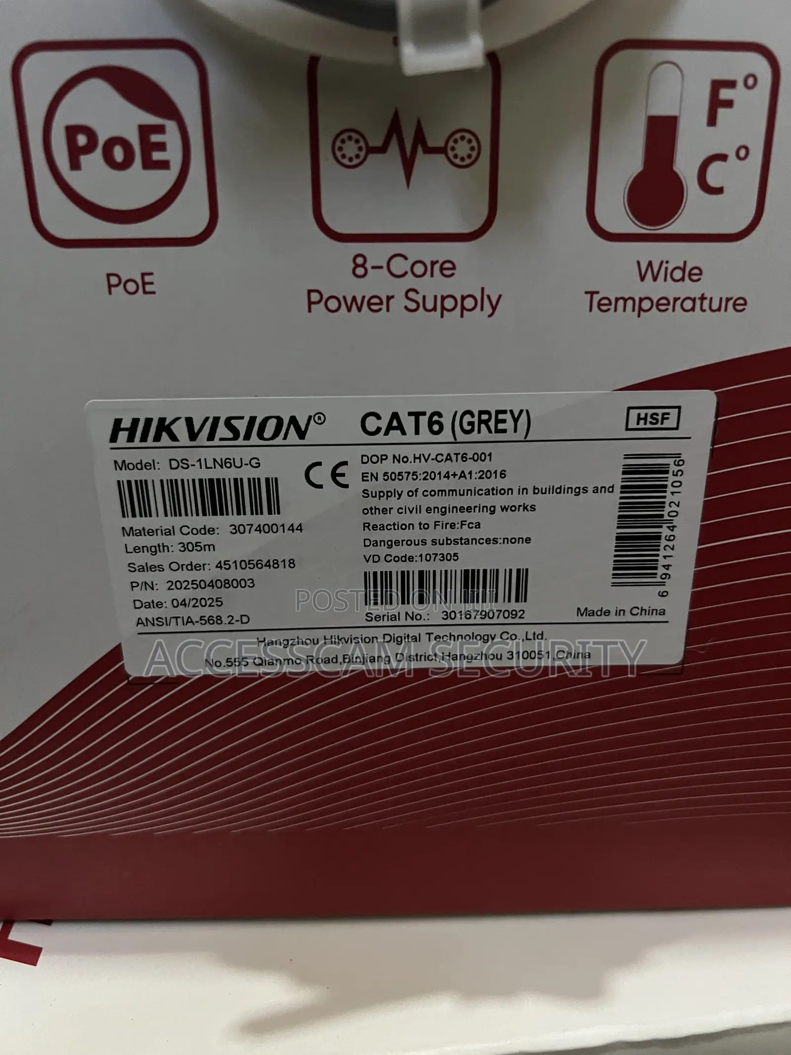 Hikvision Network Cable