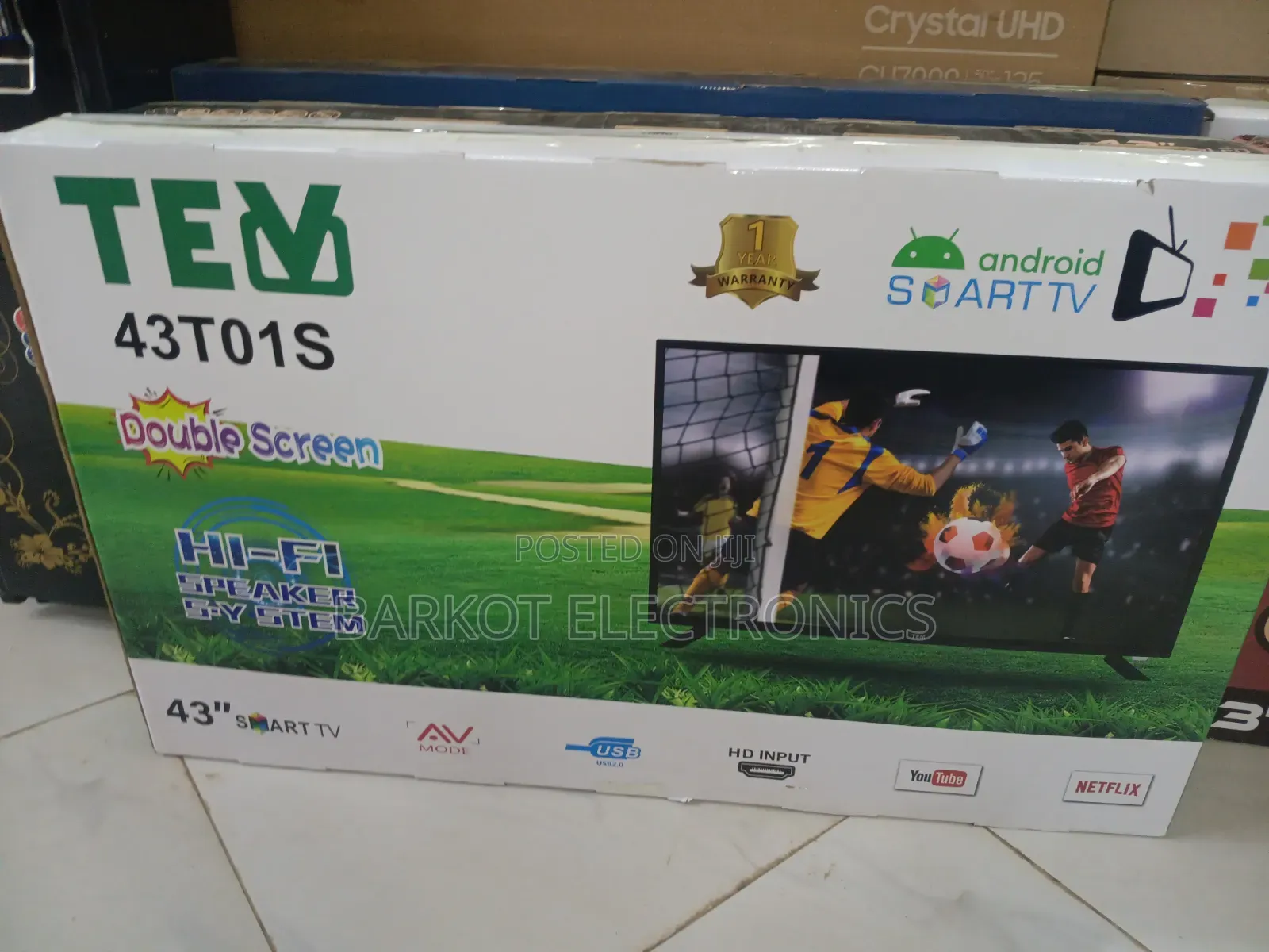 Tve Smart Led TV 43 Inch Doubel Screen Hi-Fi Speaker 2026 Quality T V