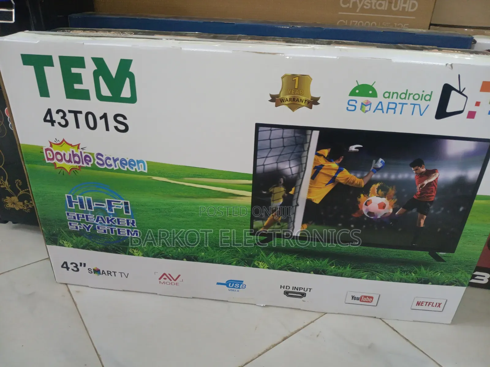 Tve Smart Led TV 43 Inch Doubel Screen Hi-Fi Speaker 2026 Quality T V