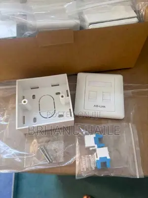 Networking Wall Outlet With Keystone Single Cat6A Full Copper