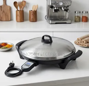 ROSHAN 46CM Electric Injera Mitad – Multi-Purpose Digital Grill