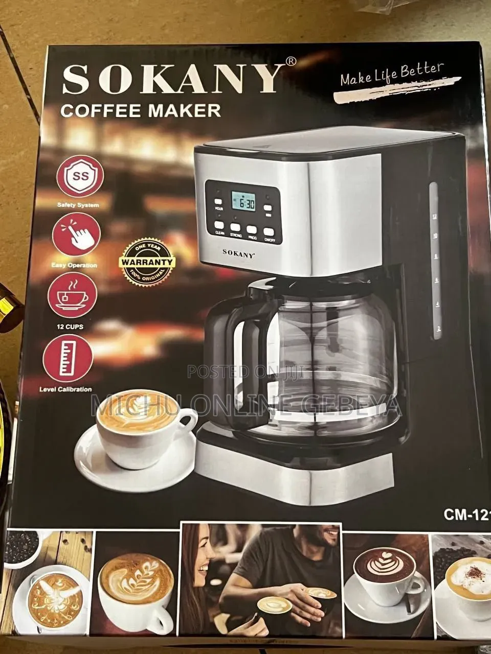 Sokany Electrical Coffee Maker/ Free Delivery