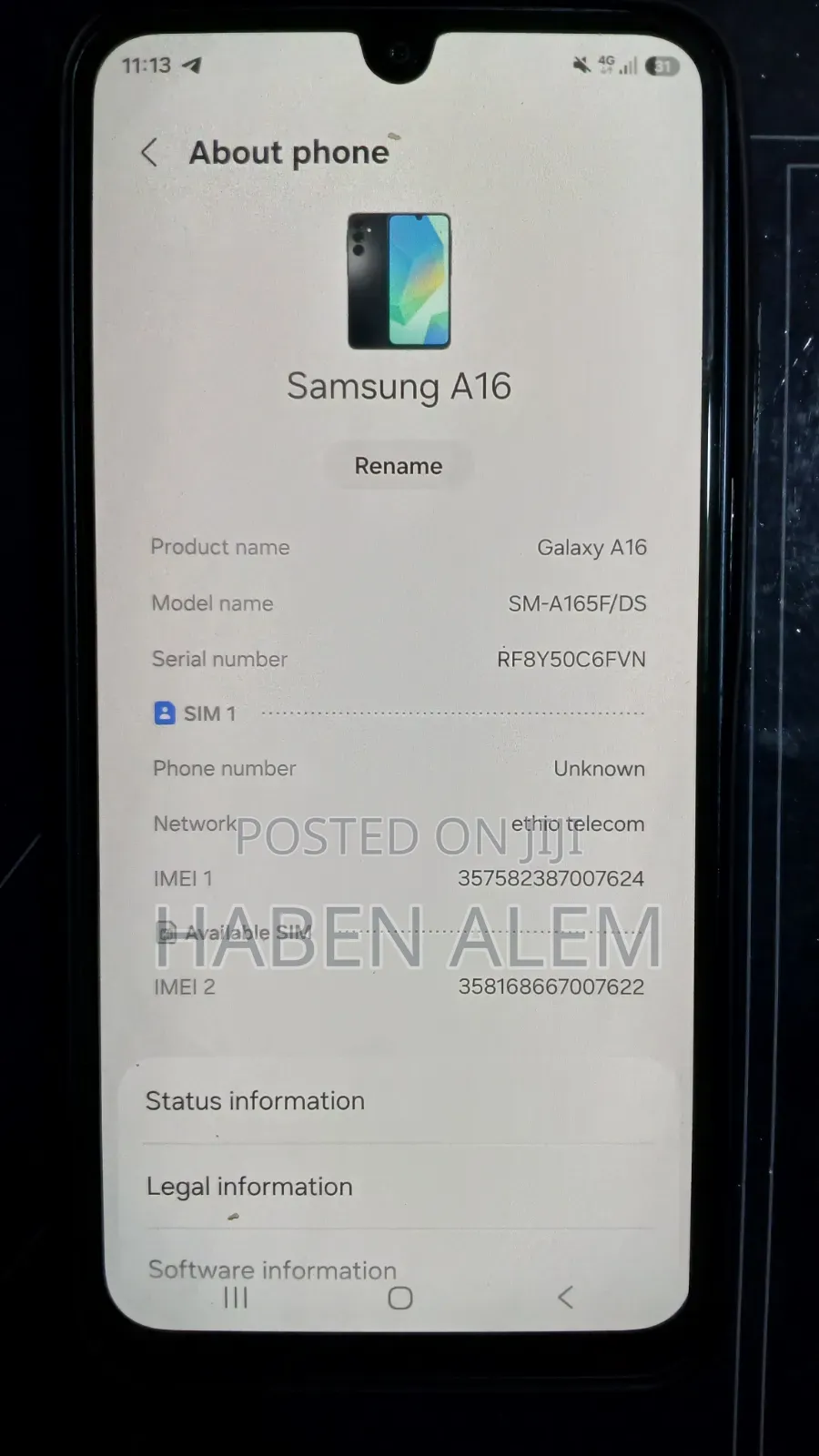 Samsung Galaxy A16 128 GB Black