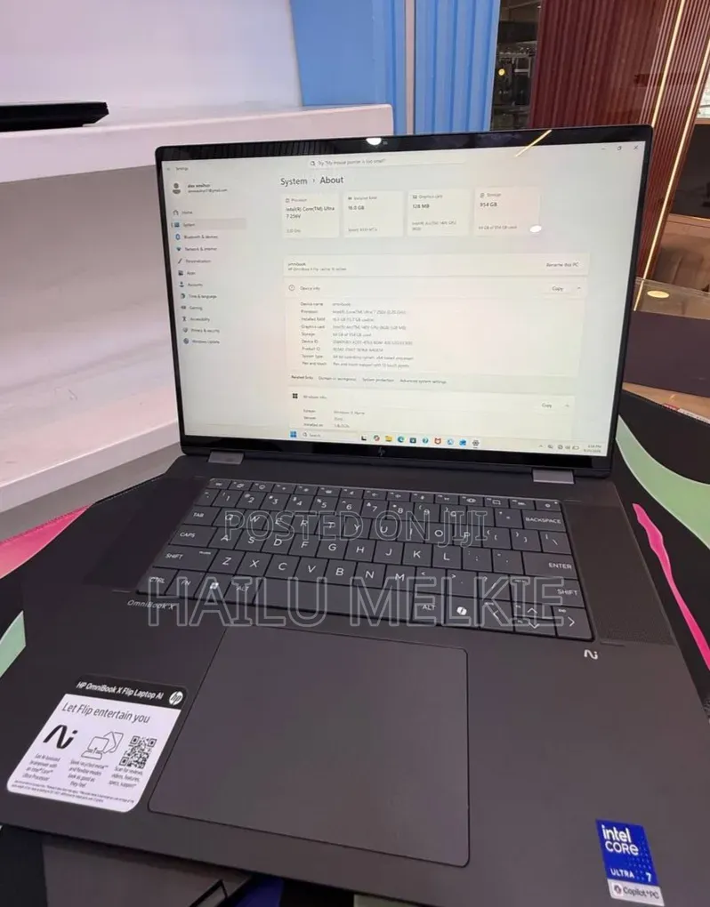 New Laptop HP OmniBook Ultra Flip 14" 16GB Intel Core Ultra 7 SSD 1T