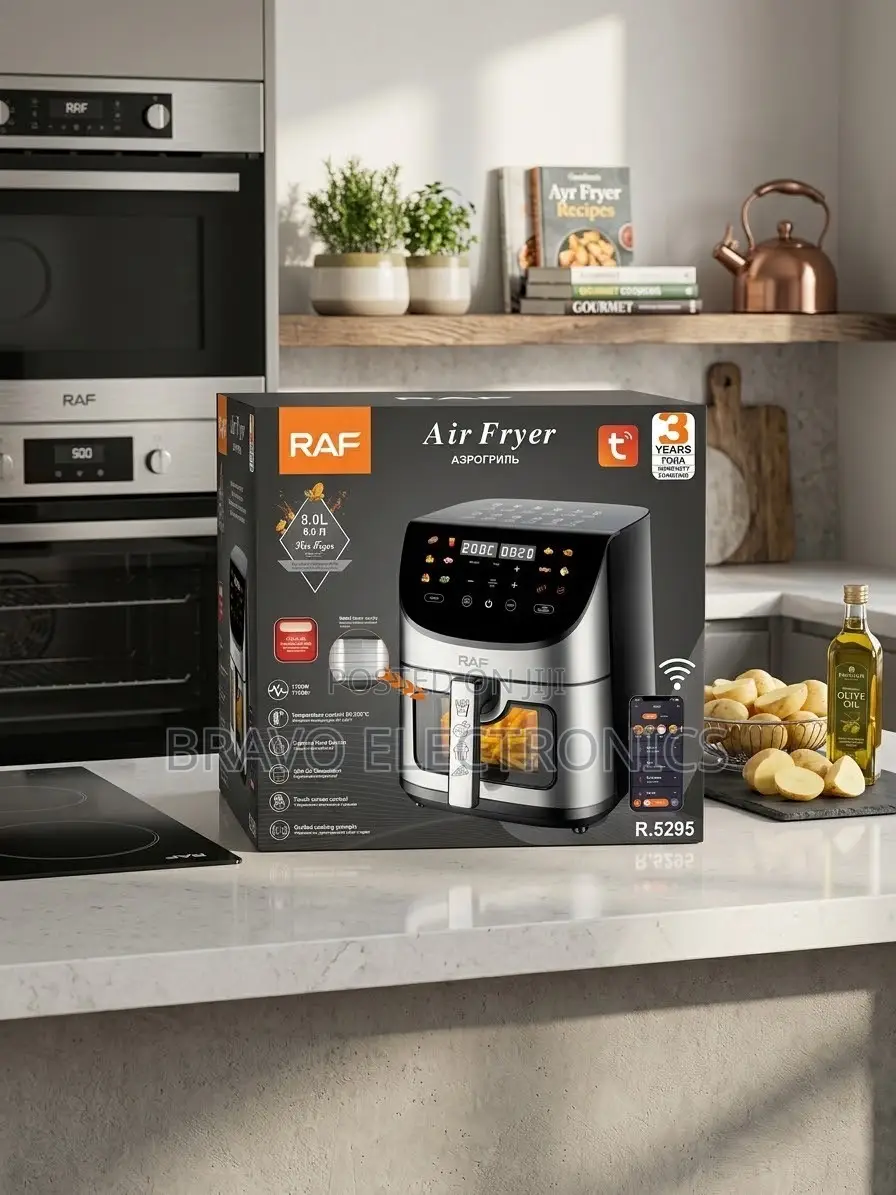 RAF 8L Smart Air Fryer – 1700W | Touch Control + Phone Control