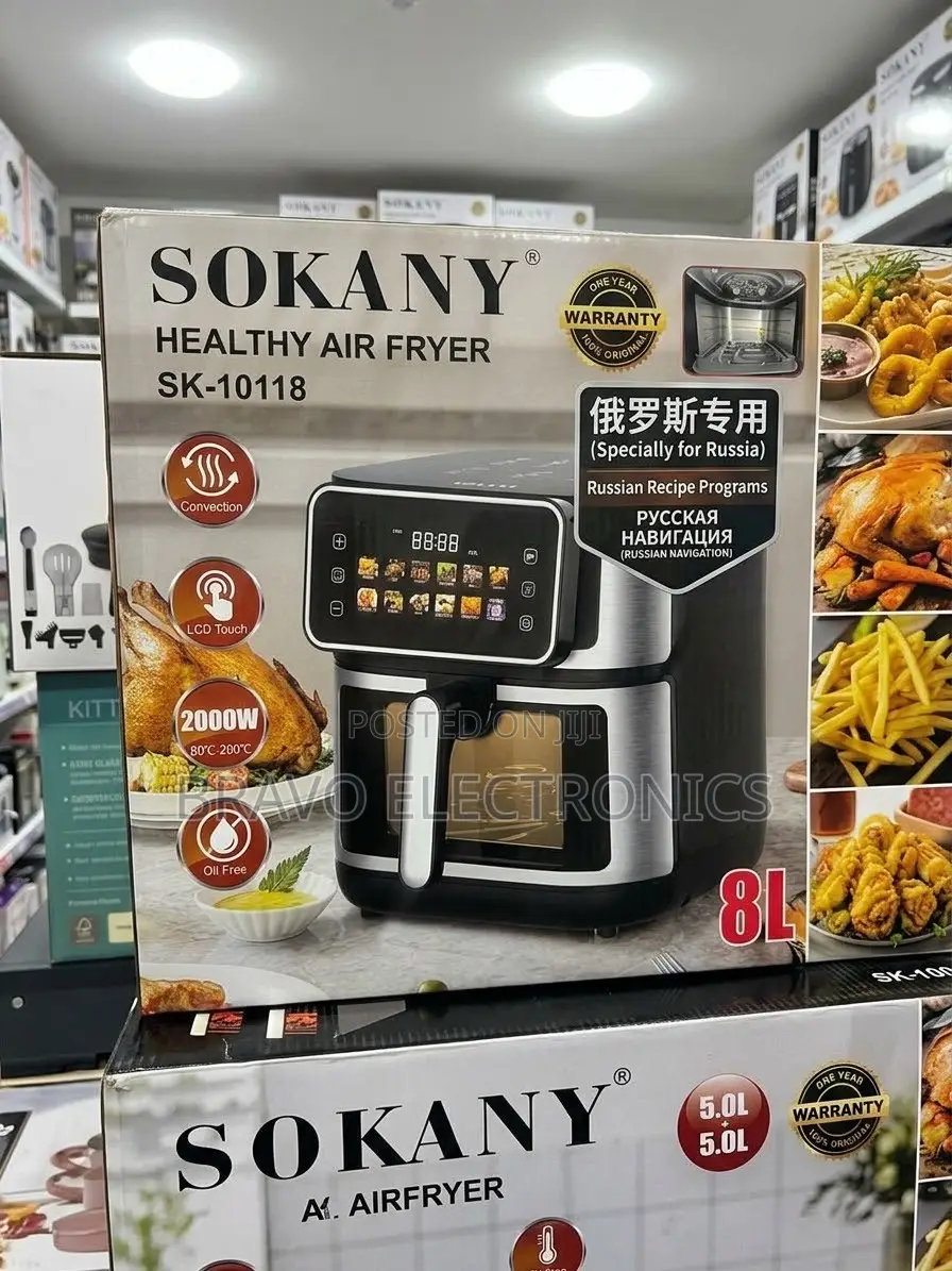  Sokany SK-10118 8L Digital Air Fryer – 2000W | Touch Control