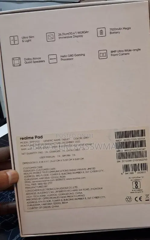 New Realme Pad 64 GB Gray