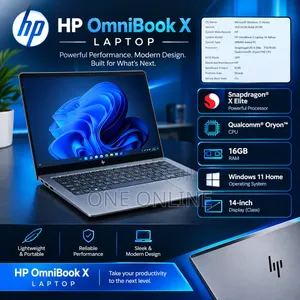 New HP OmniBook X Laptop 14-fe0097nr 16GB Qualcomm Snapdragon X Elite