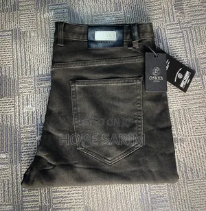 Oskey Menswear Washed Stretch Denim Jeans