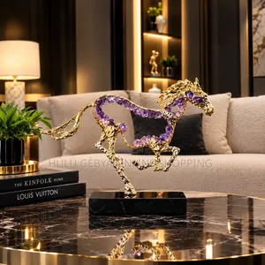 Baro Home - Luxury Gemstone Galloping Stallion Sculpture