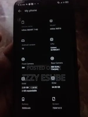 Infinix Smart 7 HD 64 GB Black