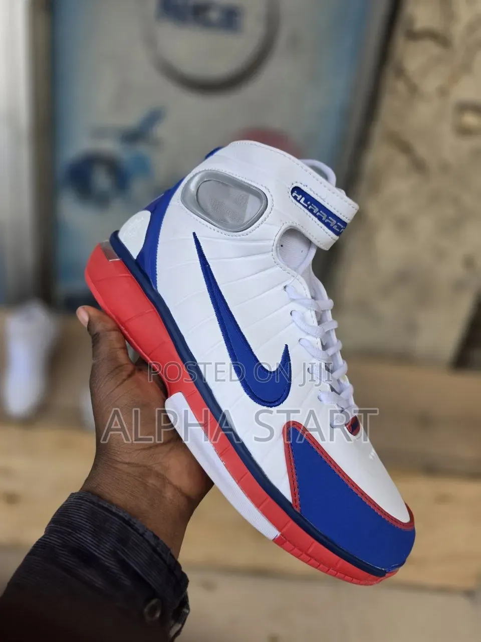 Nike Zoom Air Blue White High Master Quality Shoes Made Im Vietnam
