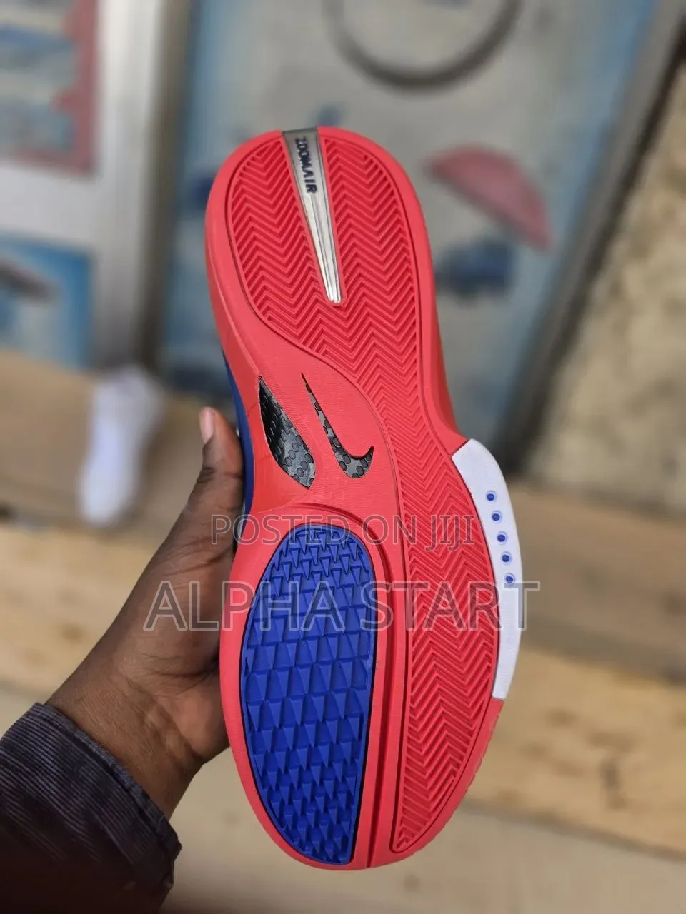 Nike Zoom Air Blue White High Master Quality Shoes Made Im Vietnam
