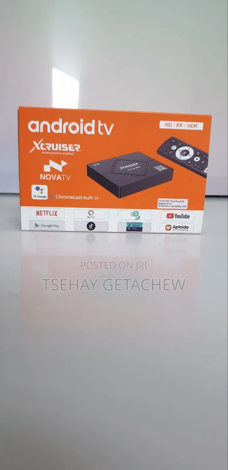 X_crusier V12 Smart TV Box 256gb/8 GB (ቲቪ ስማርት ማድረጊያ)