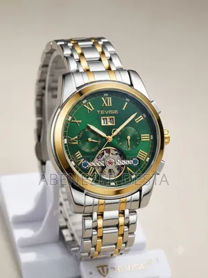 Tevise 9005 Automatic Mechanical Men's Watch With Striking Green Dial