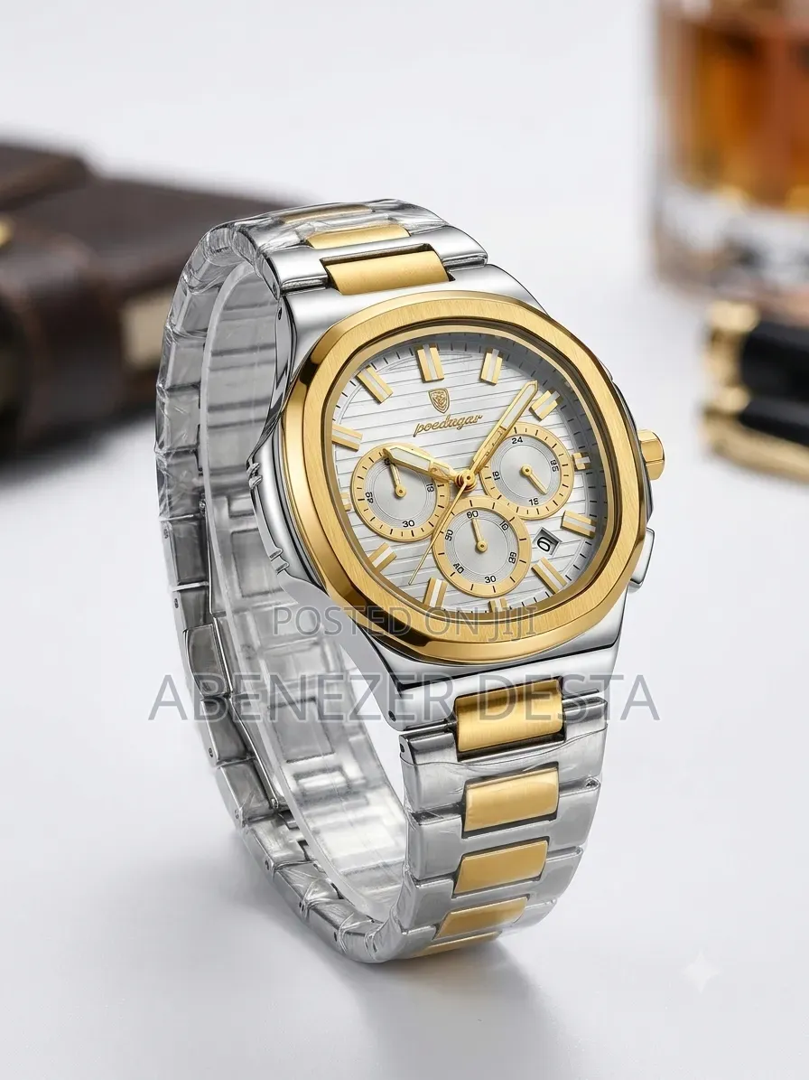 Poedagar 834 Men's Chronograph Quartz Watch Featuring a Striking