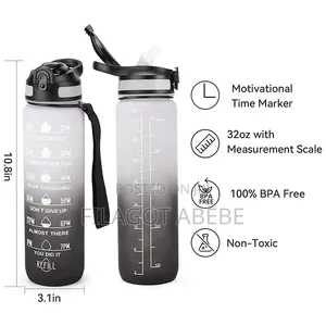 Water Bottle 1000ml .White and Black Color
