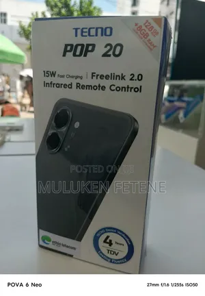New Tecno Pop 20 128 GB Black