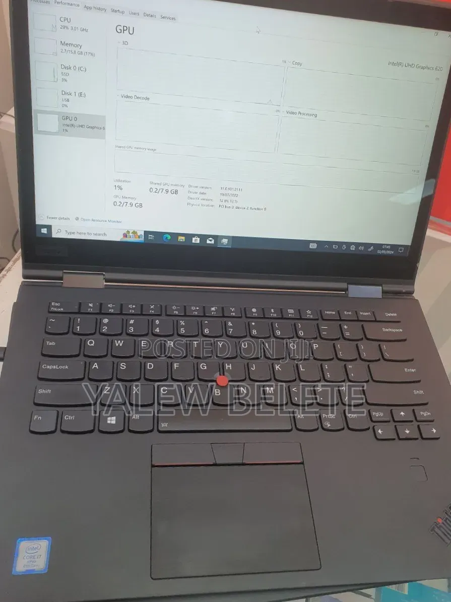 New Laptop Lenovo ThinkPad X1 Yoga 16GB Intel Core i7 SSD 512GB