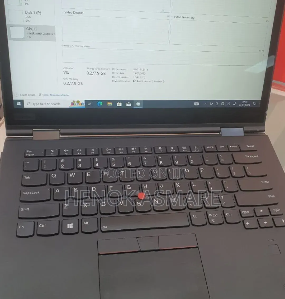 New Laptop Lenovo ThinkPad X1 Yoga 16GB Intel Core i7 SSD 512GB