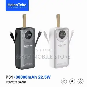 HainoTeko P31 30000mAh 22.5W Fast Charging Power Bank.