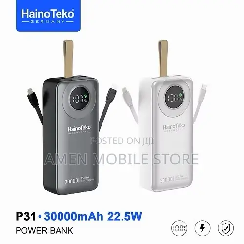 HainoTeko P31 30000mAh 22.5W Fast Charging Power Bank.