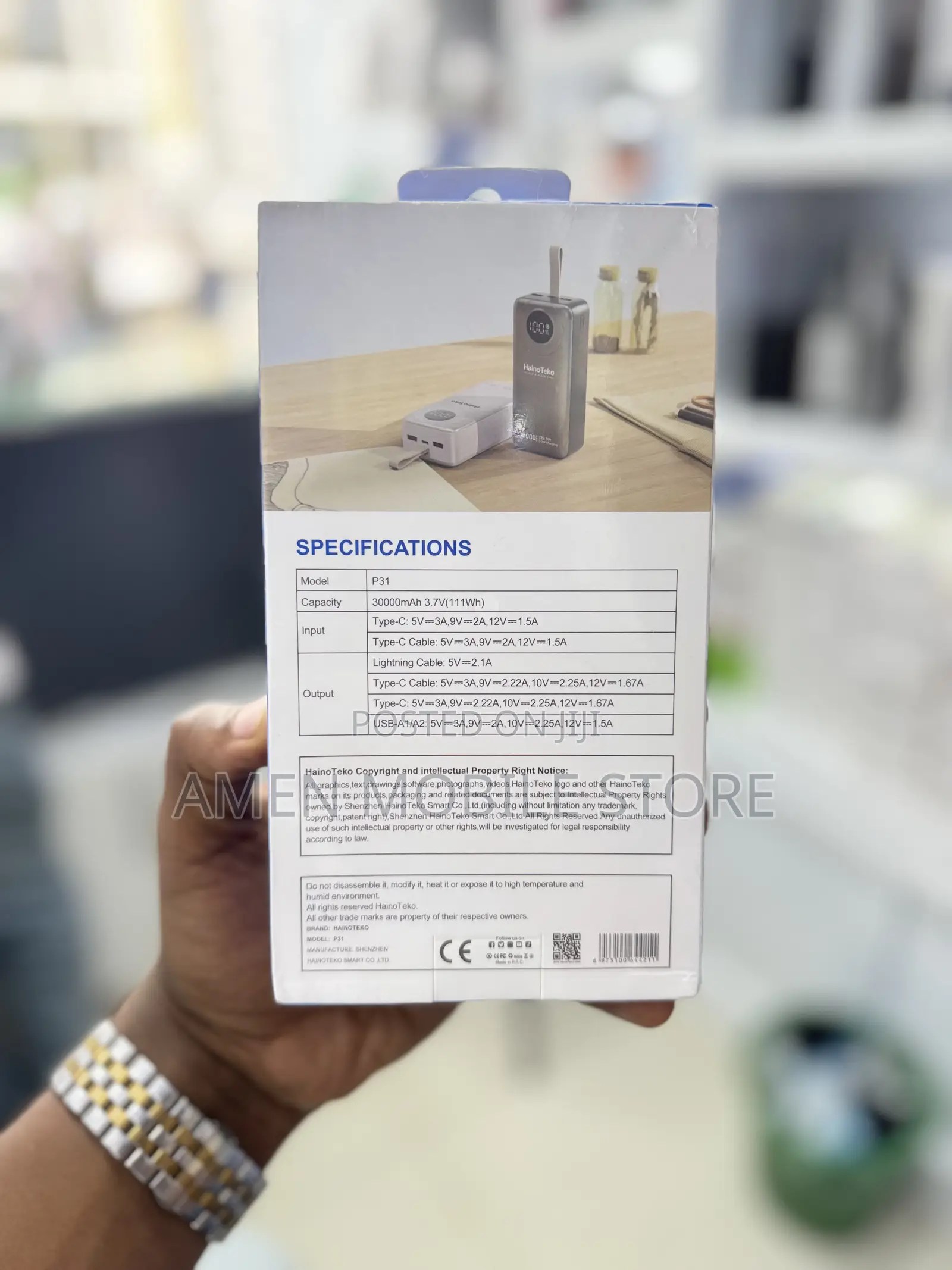 HainoTeko P31 30000mAh 22.5W Fast Charging Power Bank.