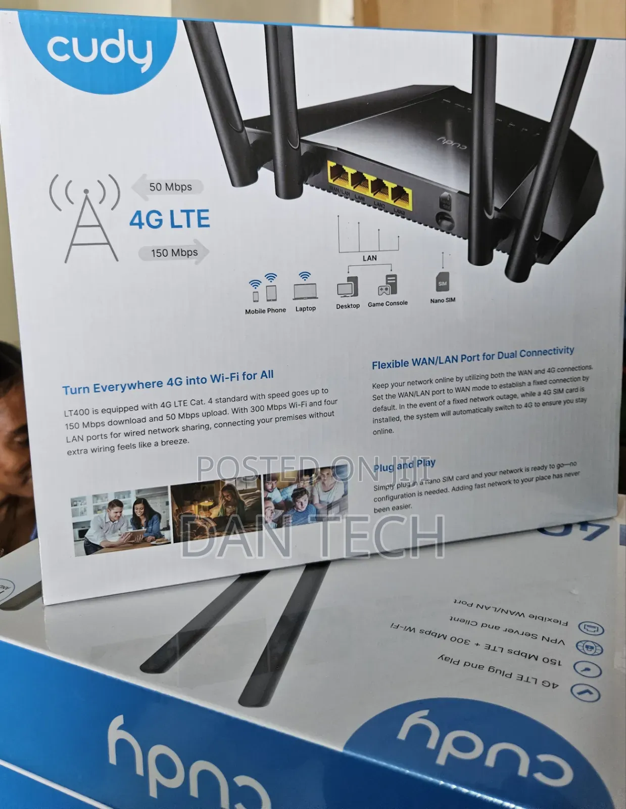 Cudy Lt400 4g Lte N300 Wi-Fi Router