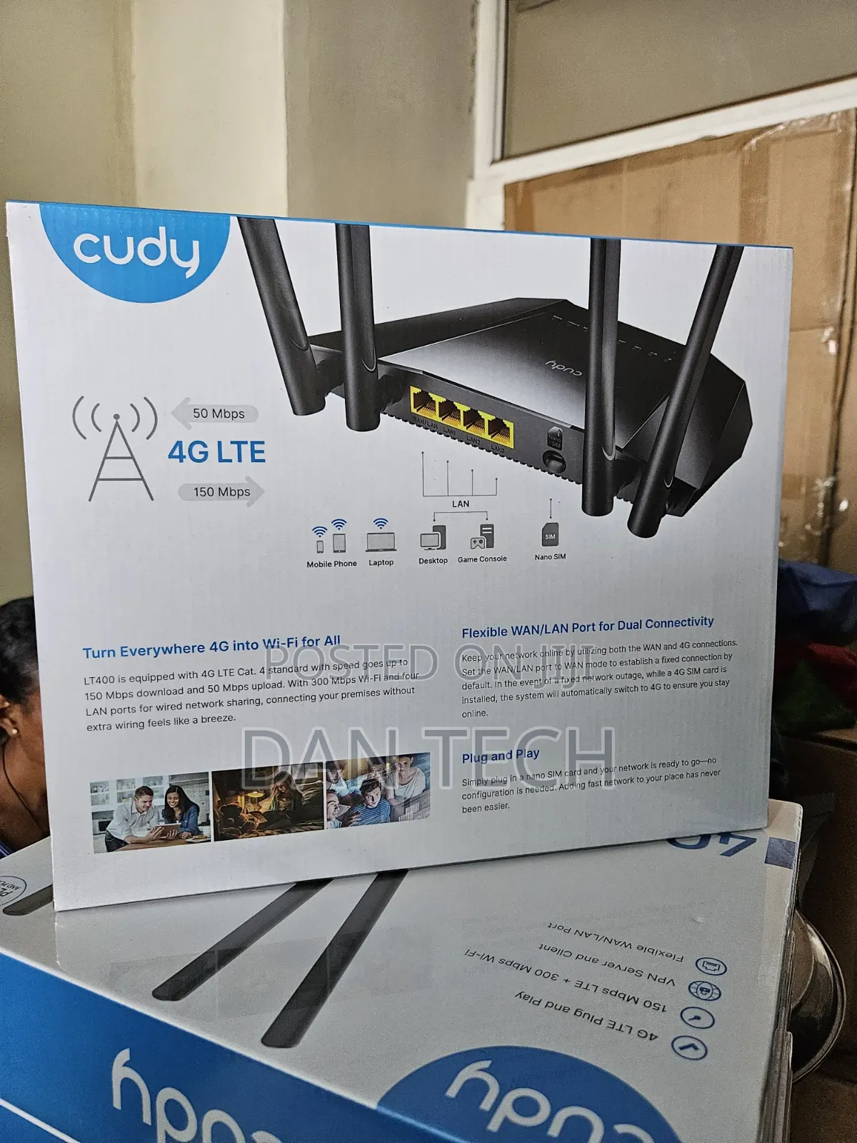 Cudy Lt400 4g Lte N300 Wi-Fi Router