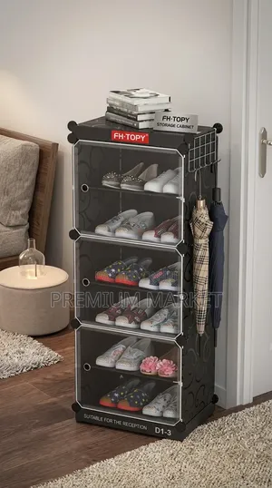 Organizer Shelf Storage Cabinet የራሱ ተነቃይ በር ያለዉ መደርደሪያ