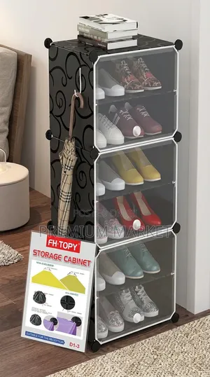 Organizer Shelf Storage Cabinet የራሱ ተነቃይ በር ያለዉ መደርደሪያ