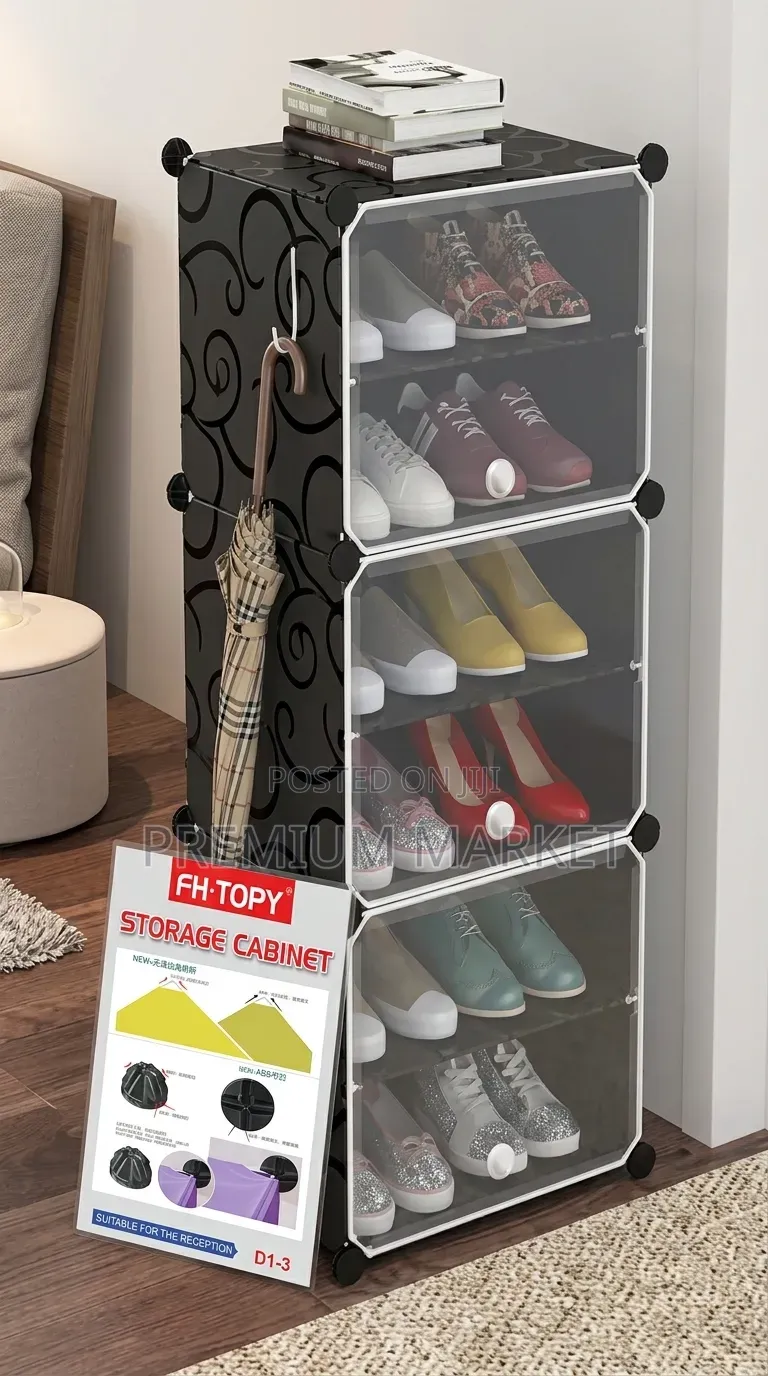 Organizer Shelf Storage Cabinet የራሱ ተነቃይ በር ያለዉ መደርደሪያ