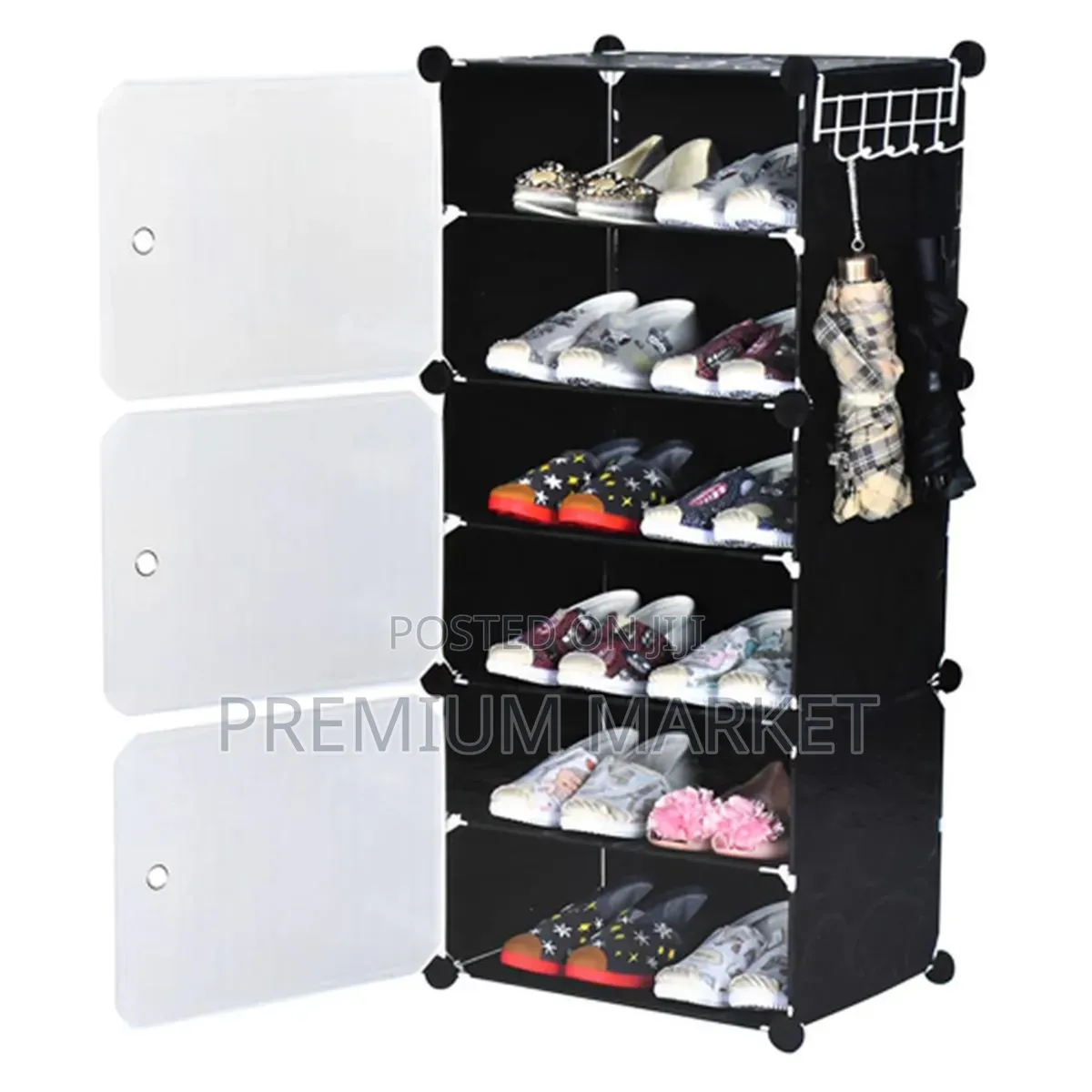 Organizer Shelf Storage Cabinet የራሱ ተነቃይ በር ያለዉ መደርደሪያ