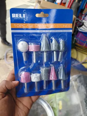 10-Piece Mounted Grinding Stone Set (1/4" Shank) ​
