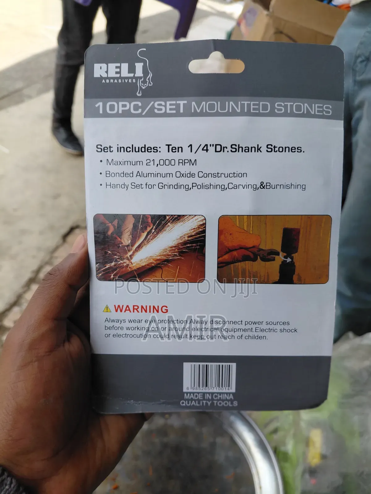 10-Piece Mounted Grinding Stone Set (1/4" Shank) ​
