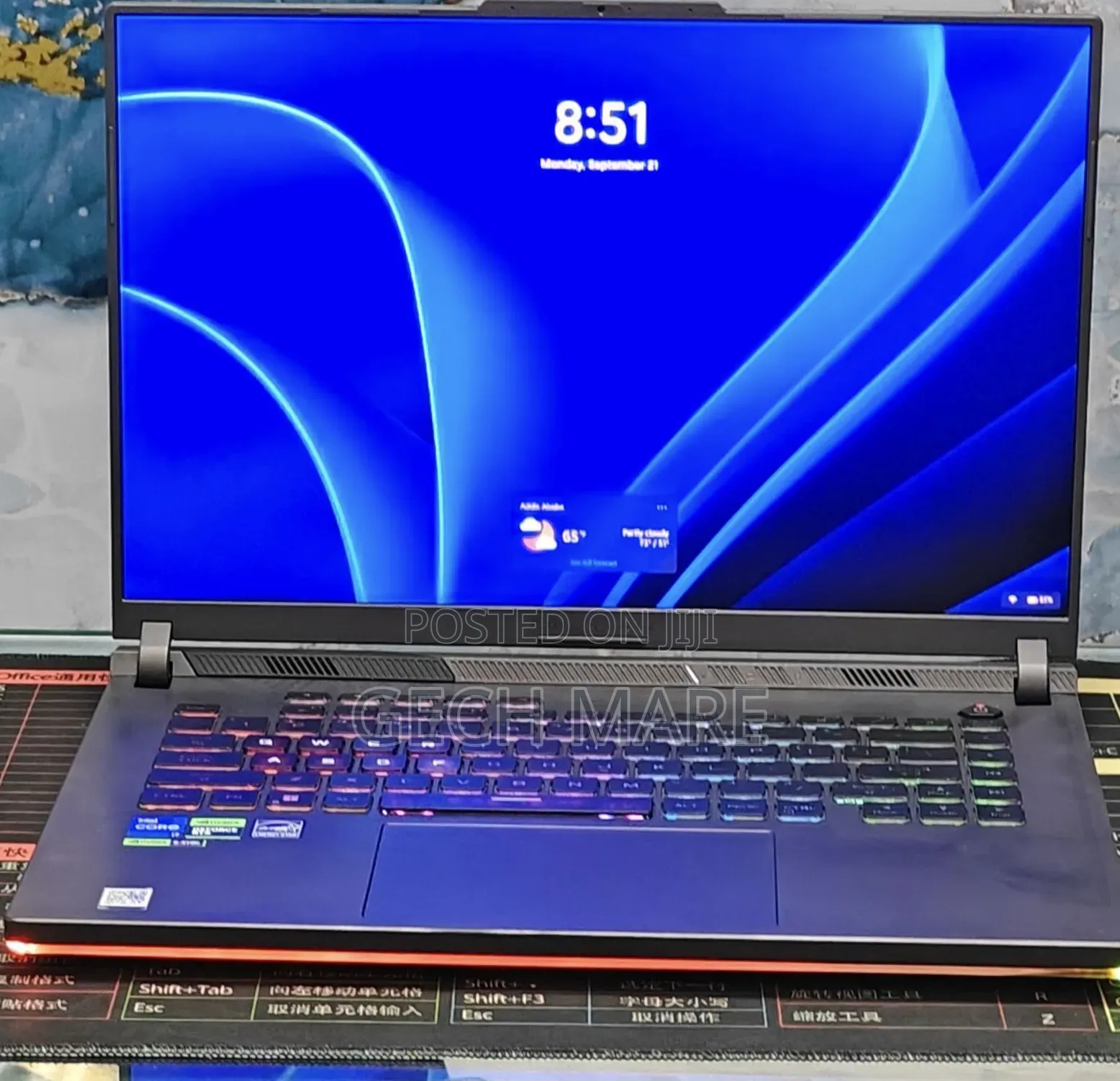 New Laptop Asus ROG Strix G15 16GB Intel Core i7 SSD 1T