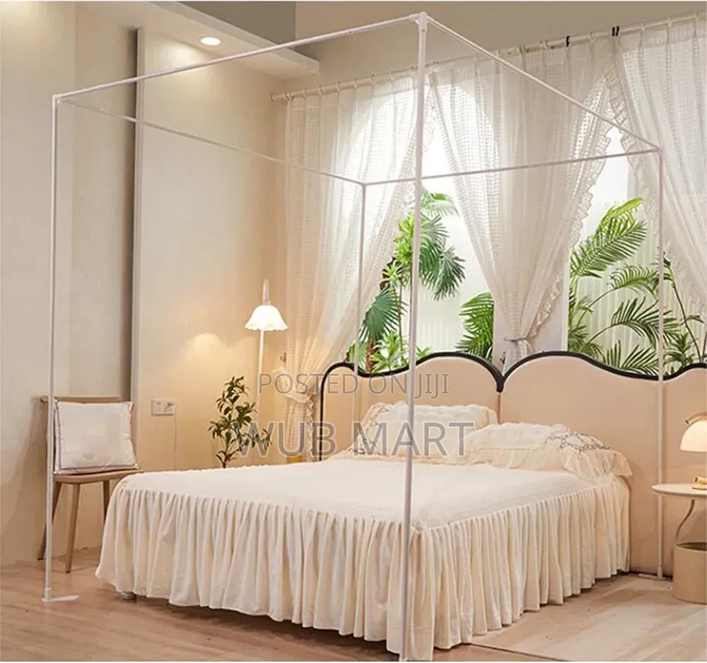Luxury 4-Sided Double Canopy Mosquito Net ባለ 2 ተደራቢ ዘመናዊ ዛንዚራ