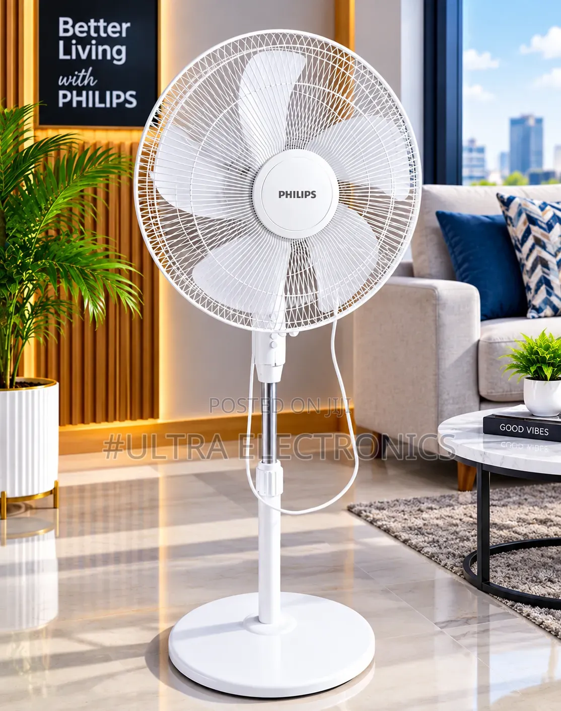 Philips Pedestal Fan – 600 Series Powerful Airflow for a Fresher