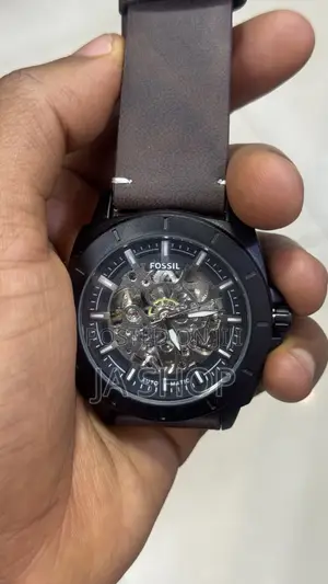 Fossil Automatic Keleton Leather Watch