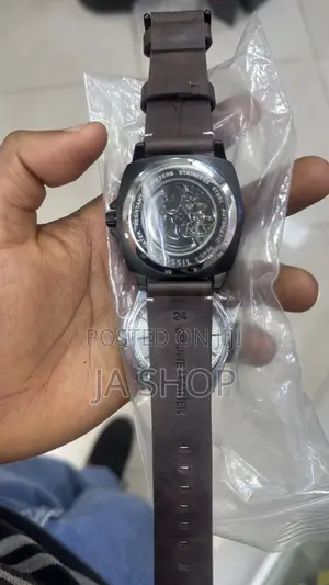 Fossil Automatic Keleton Leather Watch
