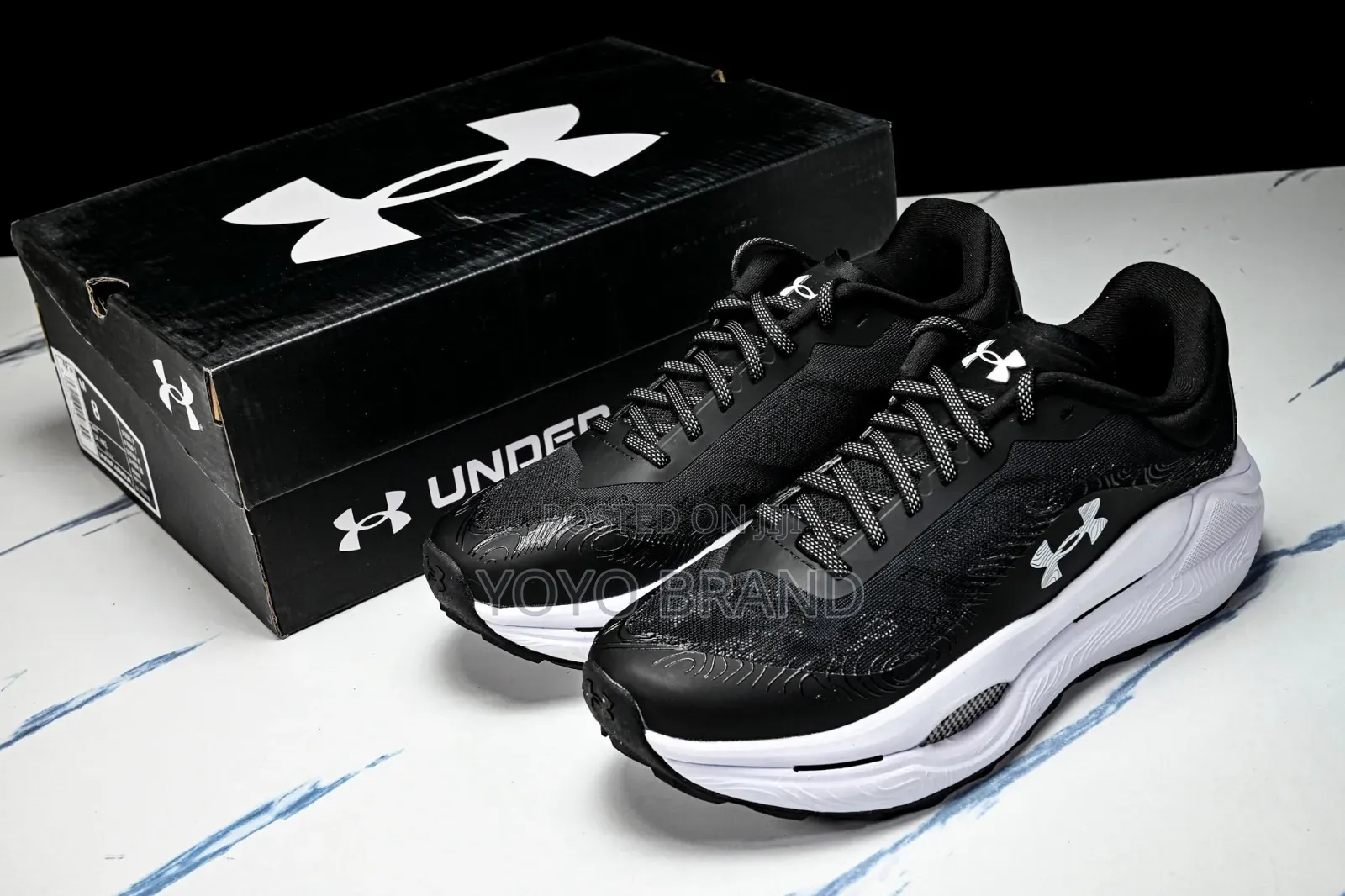 Under Armour Athletic Sneakers Black/White Unisex Shoes