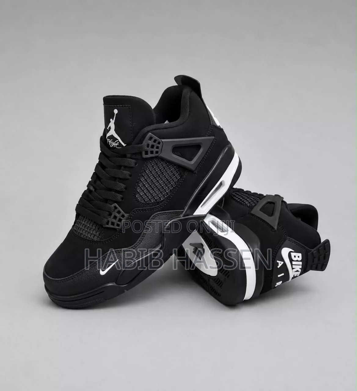 Jordan Retro 4 Bike Negro Shoes