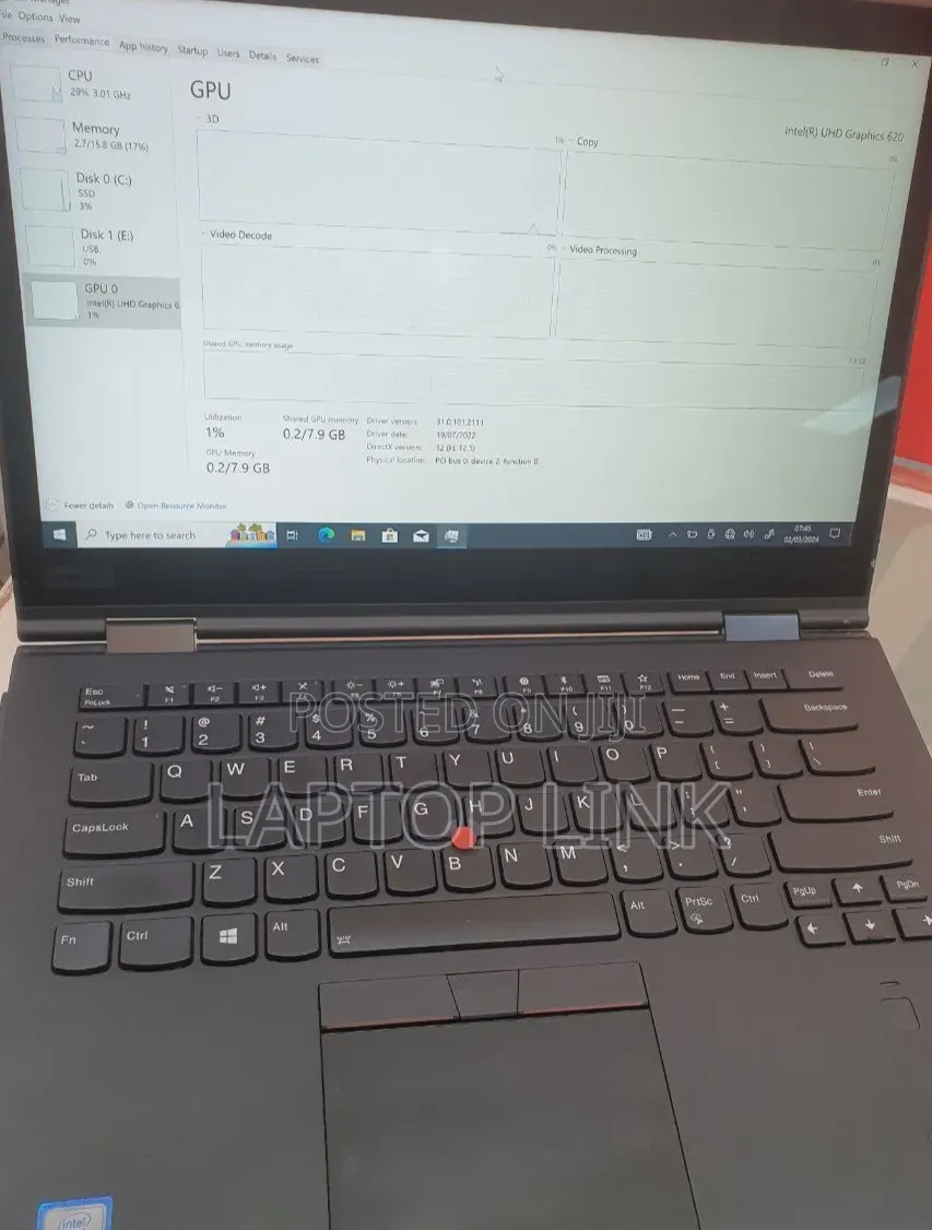 New Laptop Lenovo ThinkPad X1 Yoga 16GB Intel Core i7 SSD 512GB