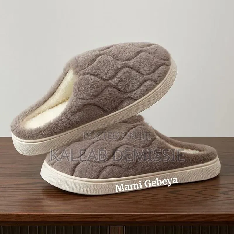 Cozy Taupe Winter Slippers