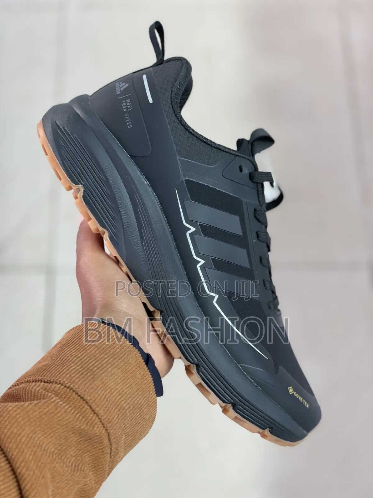 Adidas Gore-Tex Sneakers Featuring a Contrasting Textured Gum Outsole