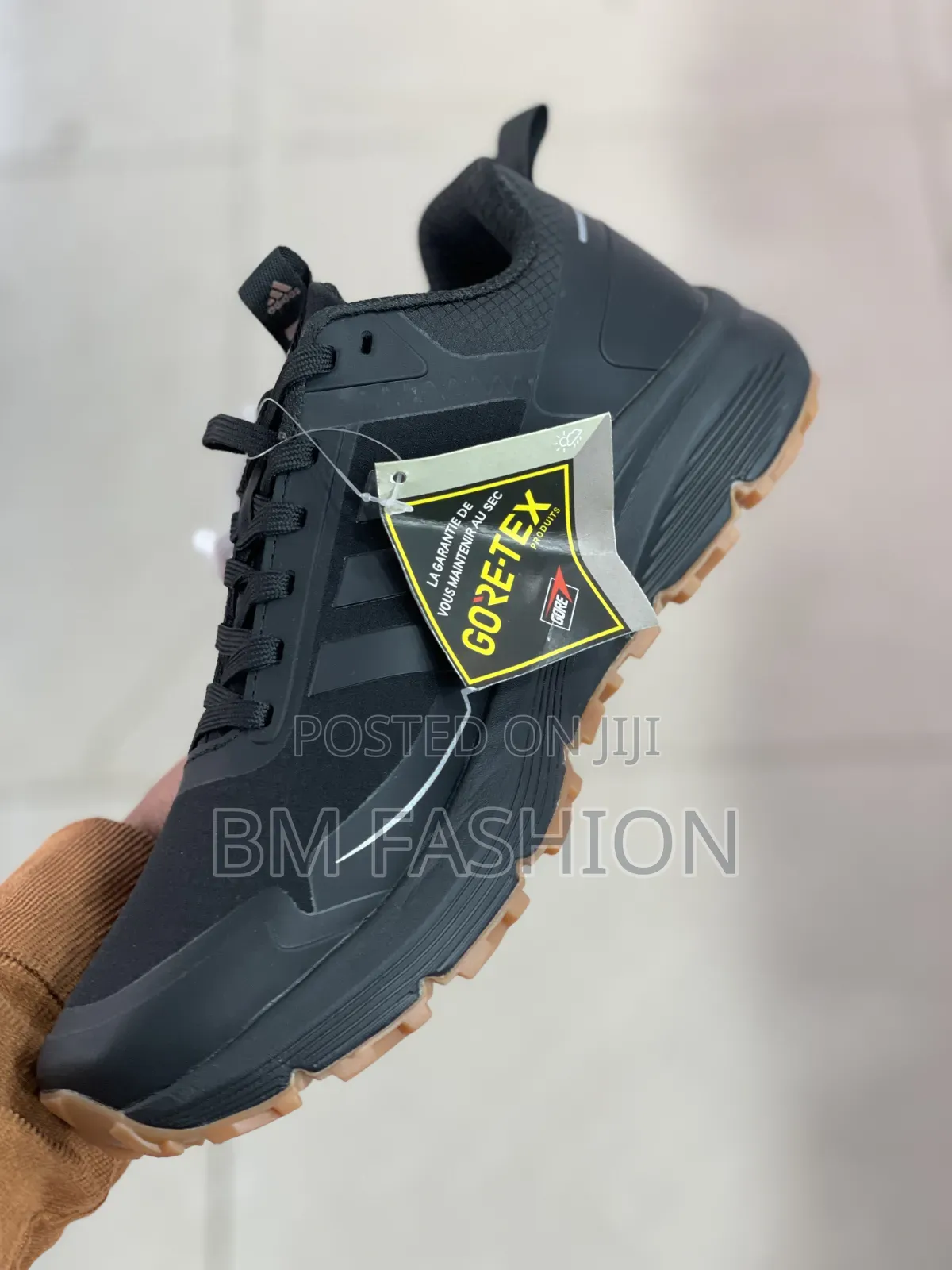 Adidas Gore-Tex Sneakers Featuring a Contrasting Textured Gum Outsole