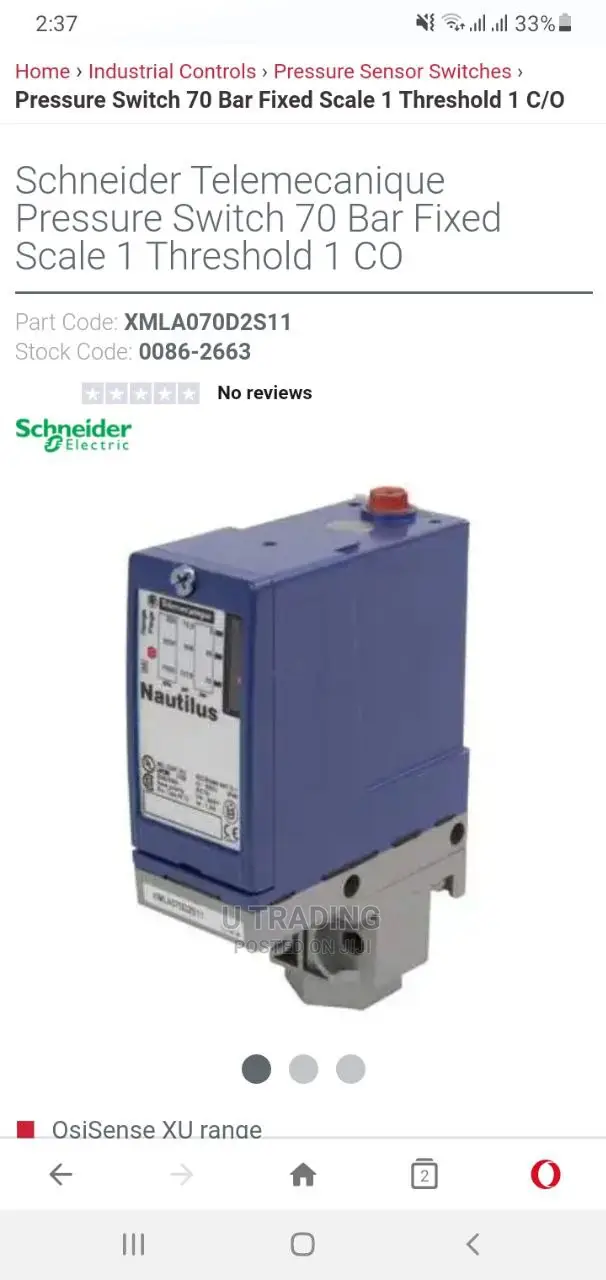 Pressure Switch 70 Bar