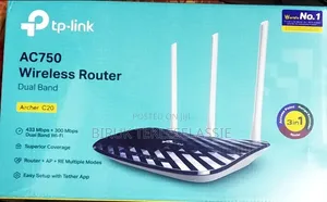 TP-Link Archer C20 AC750 Wireless Dual Band Router- 3 Antennas, 3-in-1