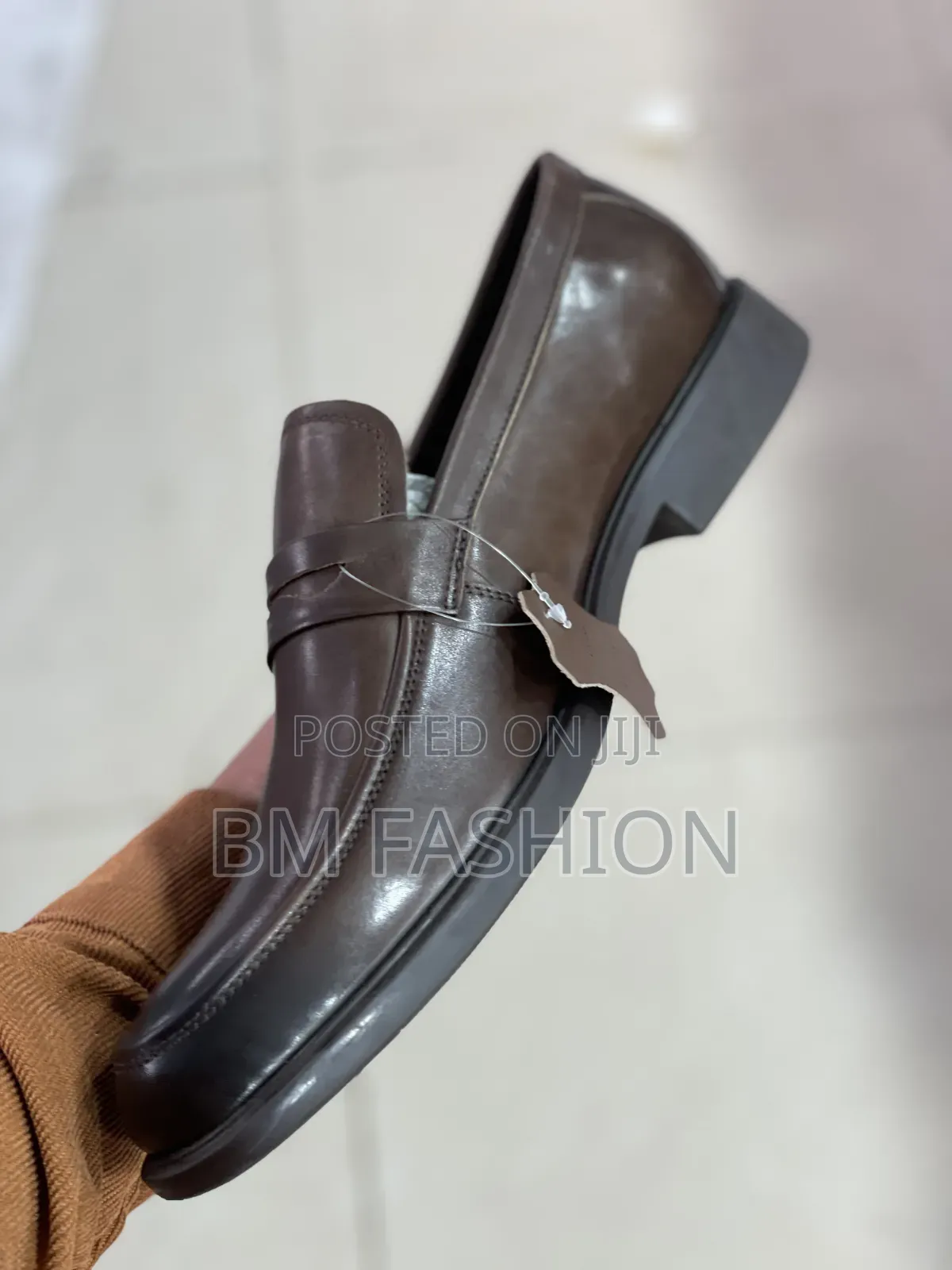 Franco Banatti Men's Classic Brown Leather Penny Loafer Shoes